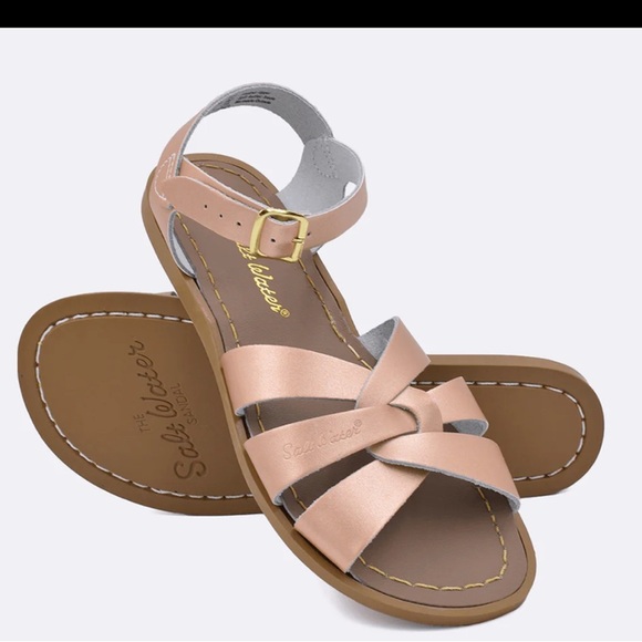 SALTWATER SANDALS Rose Gold Big Girl Original Style - Picture 7 of 8